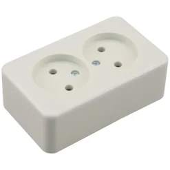 Berker Opbouw Dubbel Stopcontact Wit