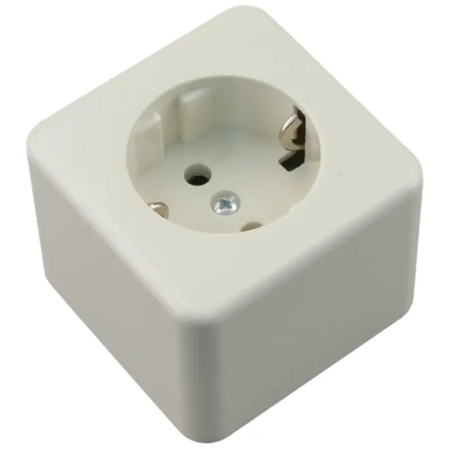 Berker Opbouw Enkel Geaard Stopcontact Wit