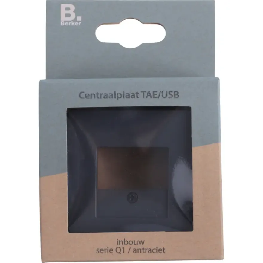 Berker Q1 Afdekplaat USB Antraciet