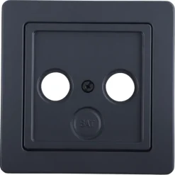 Berker Q1 Centraalplaat Radio/TV Antraciet