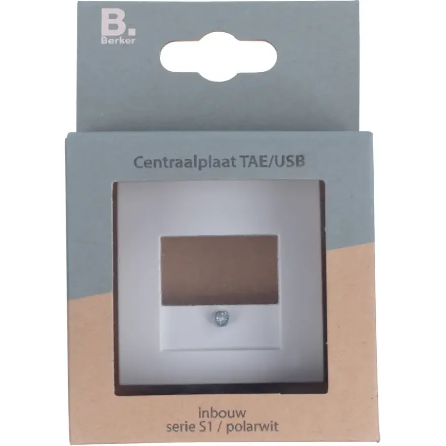 Berker S1 Afdekplaat USB Wit