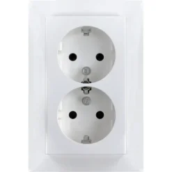 Berker S.1 Dubbel Geaard Stopcontact Wit