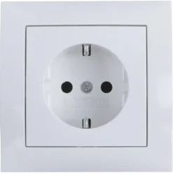 Berker S.1 Enkel Geaard Stopcontact Wit