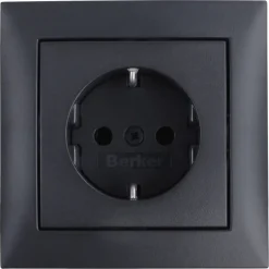 Berker S.1 enkel geaard stopcontact antraciet
