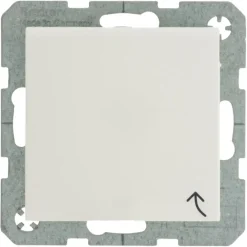 Berker S.1 Enkel Geaard Stopcontact met Klepje Wit