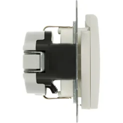 Berker S.1 Enkel Geaard Stopcontact met Klepje Wit