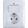 Berker S.1 Geaard Stopcontact met Wisselschakelaar Wit