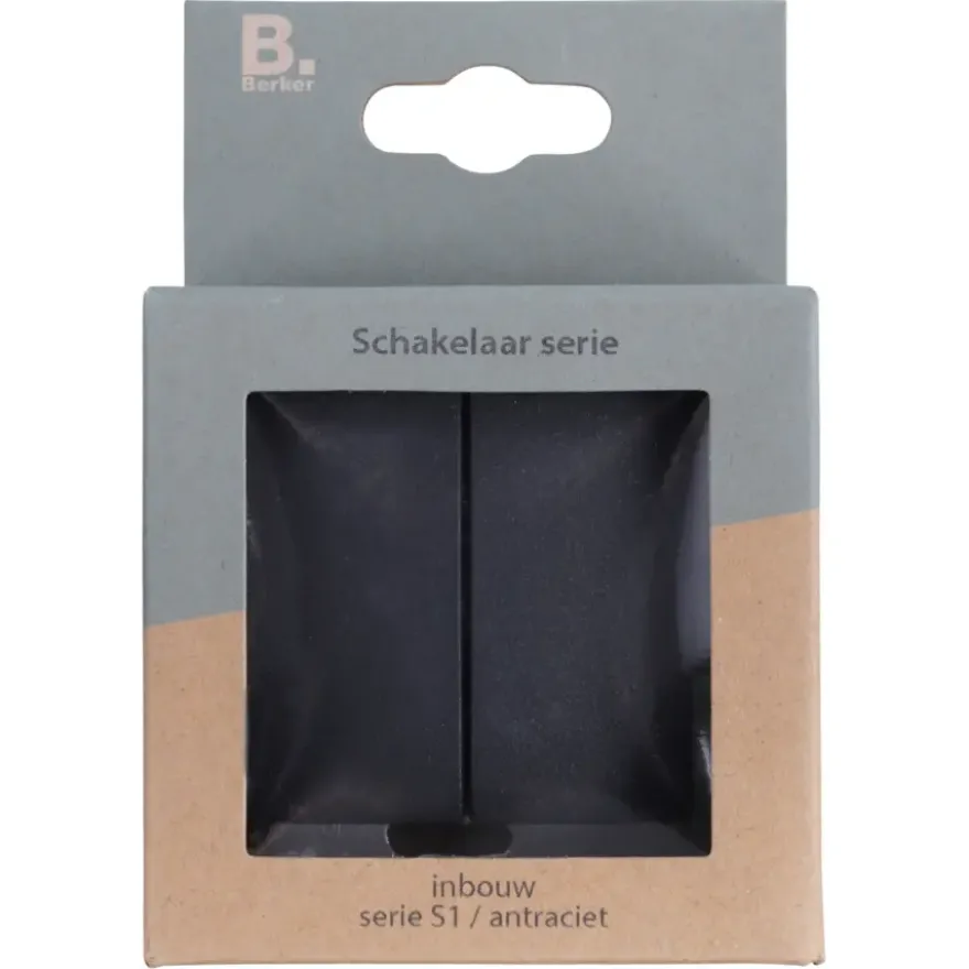 Berker S.1 serieschakelaar antraciet