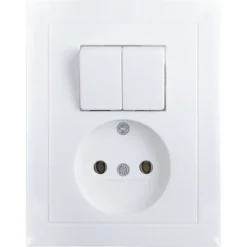 Berker S.1 stopcontact met serieschakelaar wit