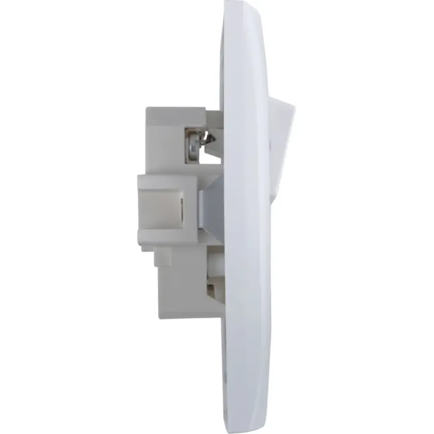 Berker S.1 stopcontact met serieschakelaar wit