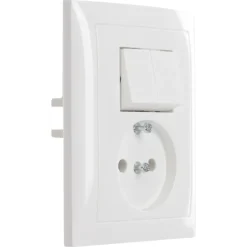 Berker S.1 stopcontact met serieschakelaar wit