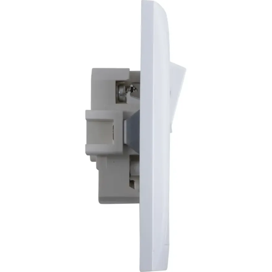 Berker S.1 stopcontact met wisselschakelaar wit
