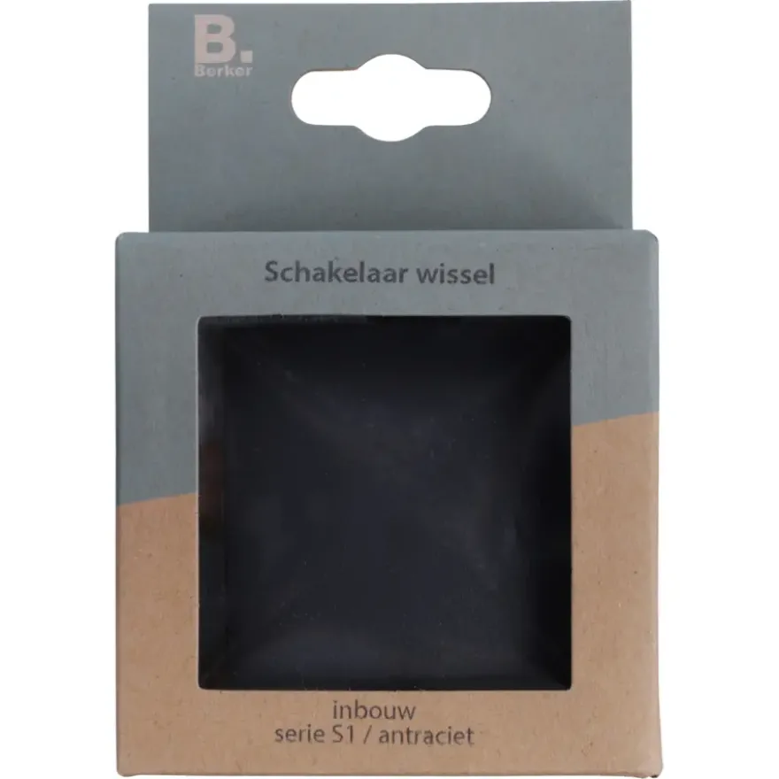 Berker S.1 wisselschakelaar antraciet