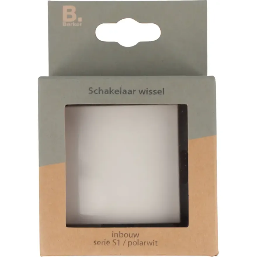Berker S.1 wisselschakelaar wit
