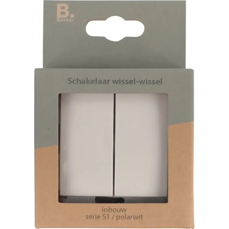 Berker S.1 wissel-wisselschakelaar wit