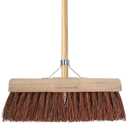 Bezem natuurvezel 45 cm met steel 160 cm