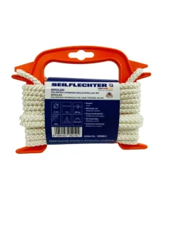 BIROLEN LIJN 8MM 8ST GEVL.POLY WIT 5MTR