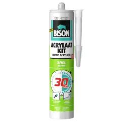 Bison acrylaatkit snel 30 minuten wit koker 300 ml