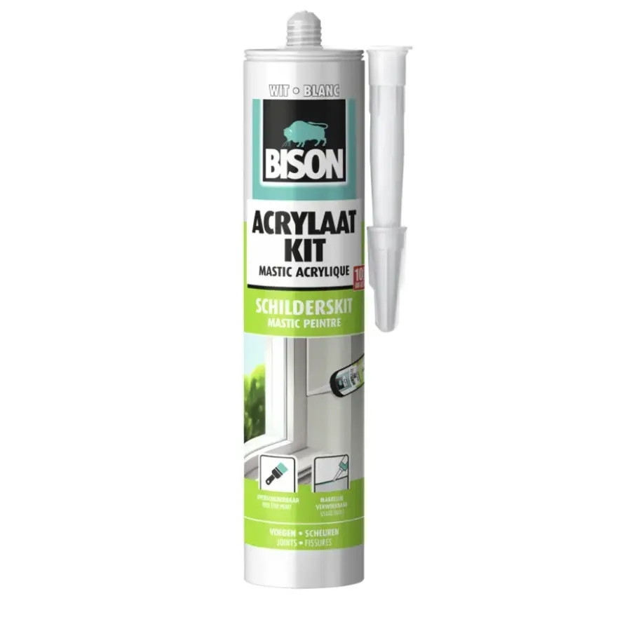 Bison acrylaatkit universeel koker wit 300 ml