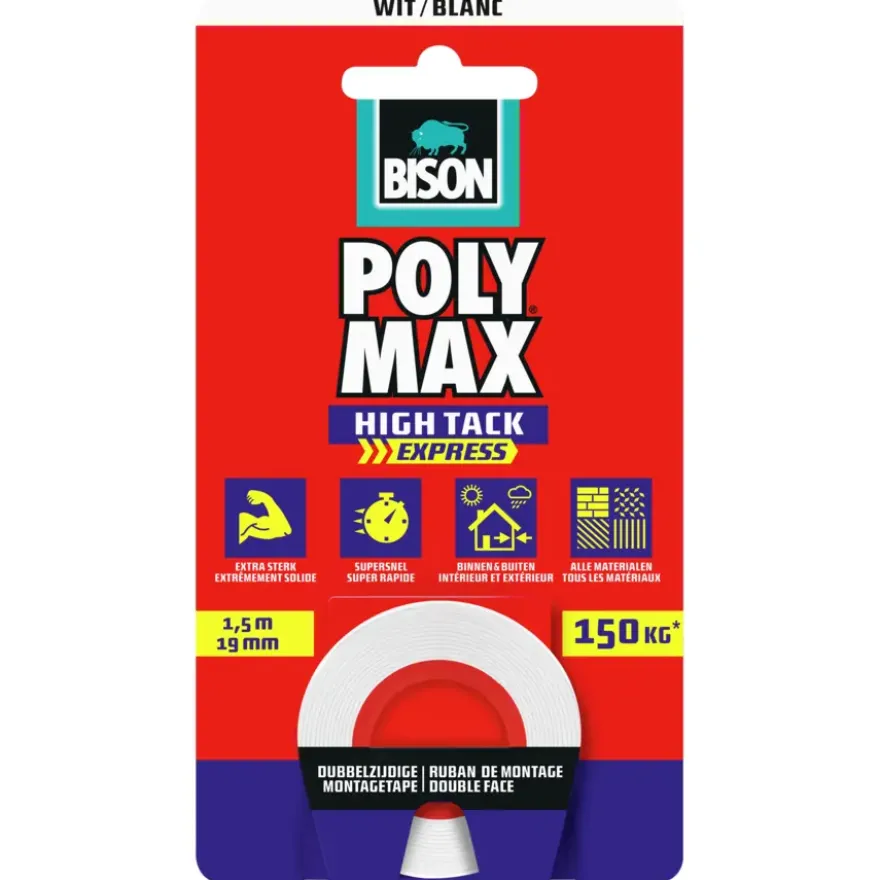 Bison Polymax high tack express montagetape wit