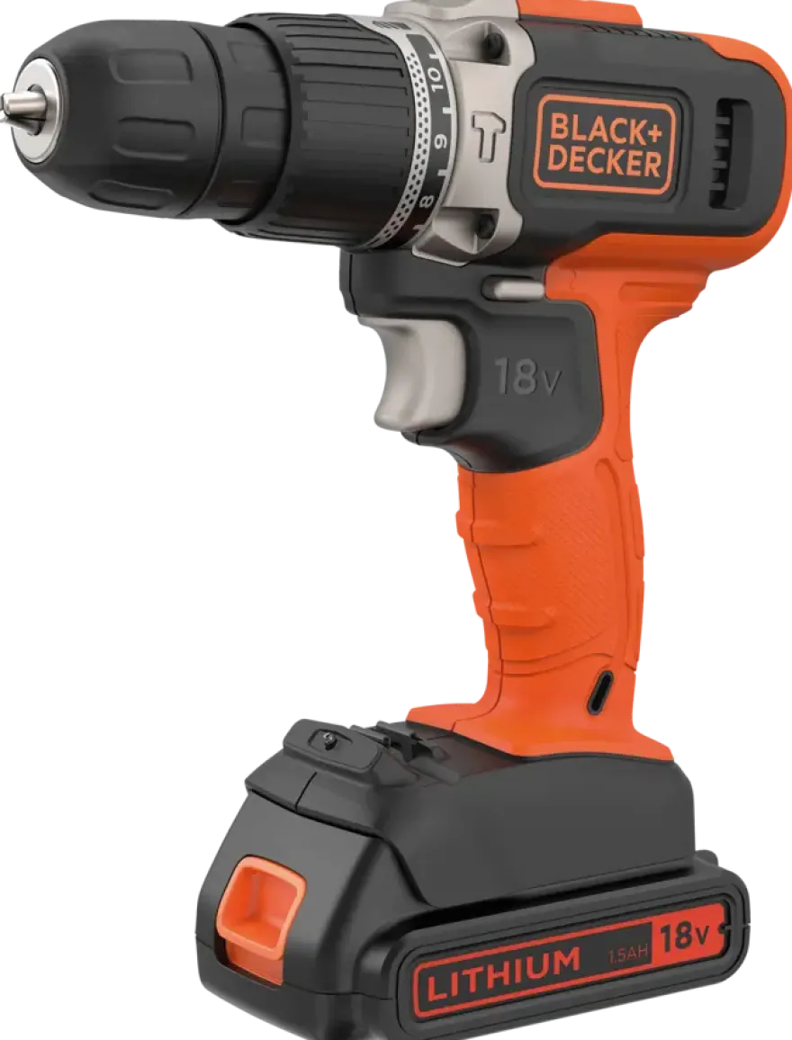 BLACK+DECKER 18V klopboor incl. 1.5Ah accu+lader