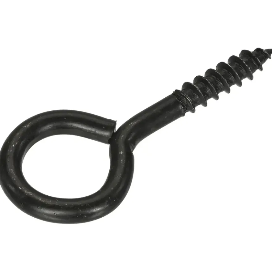 Blackline schroefoog zwart 3.45x20/10 mm 6 stuks