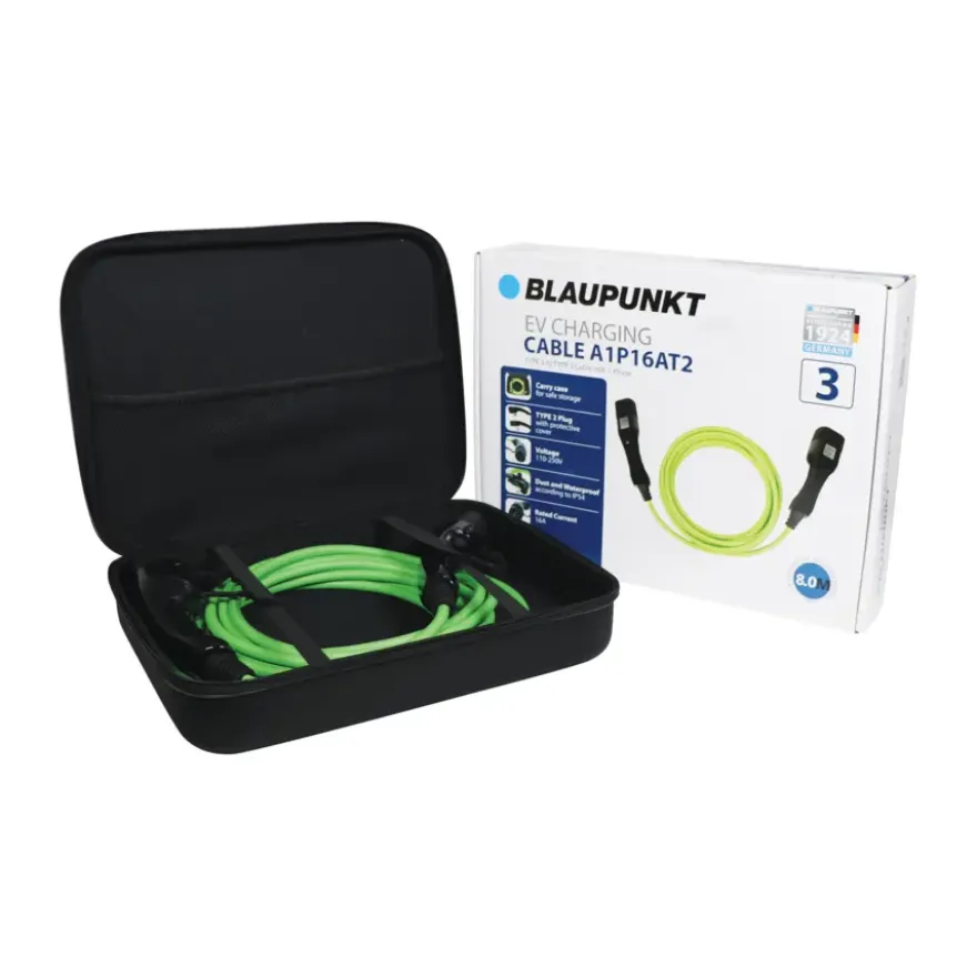 Blaupunkt Electric Verhicle 1 Fase laadkabel 16Ah capaciteit