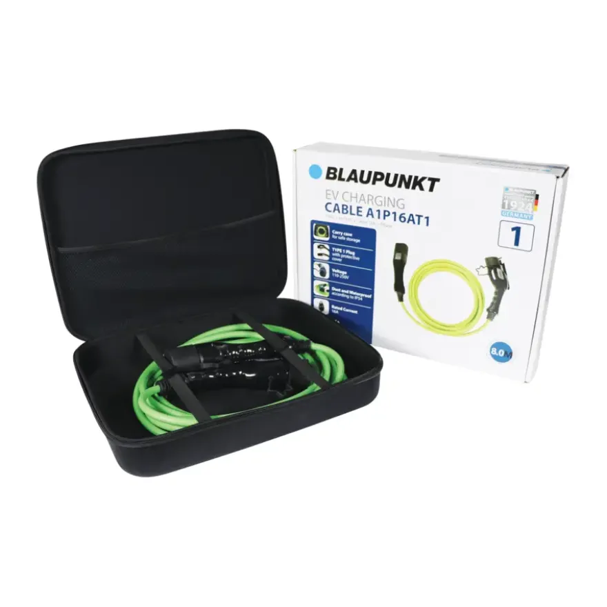 Blaupunkt Electric Verhicle 1 Fase laadkabel type 1 16Ah capaciteit