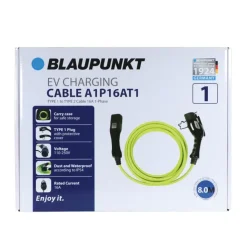 Blaupunkt Electric Verhicle 1 Fase laadkabel type 1 16Ah capaciteit