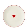 Bord hart rood - h1,5xd20,5cm