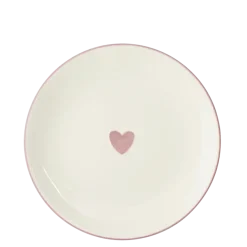 Bord hart roze - h1,5xd20,5cm