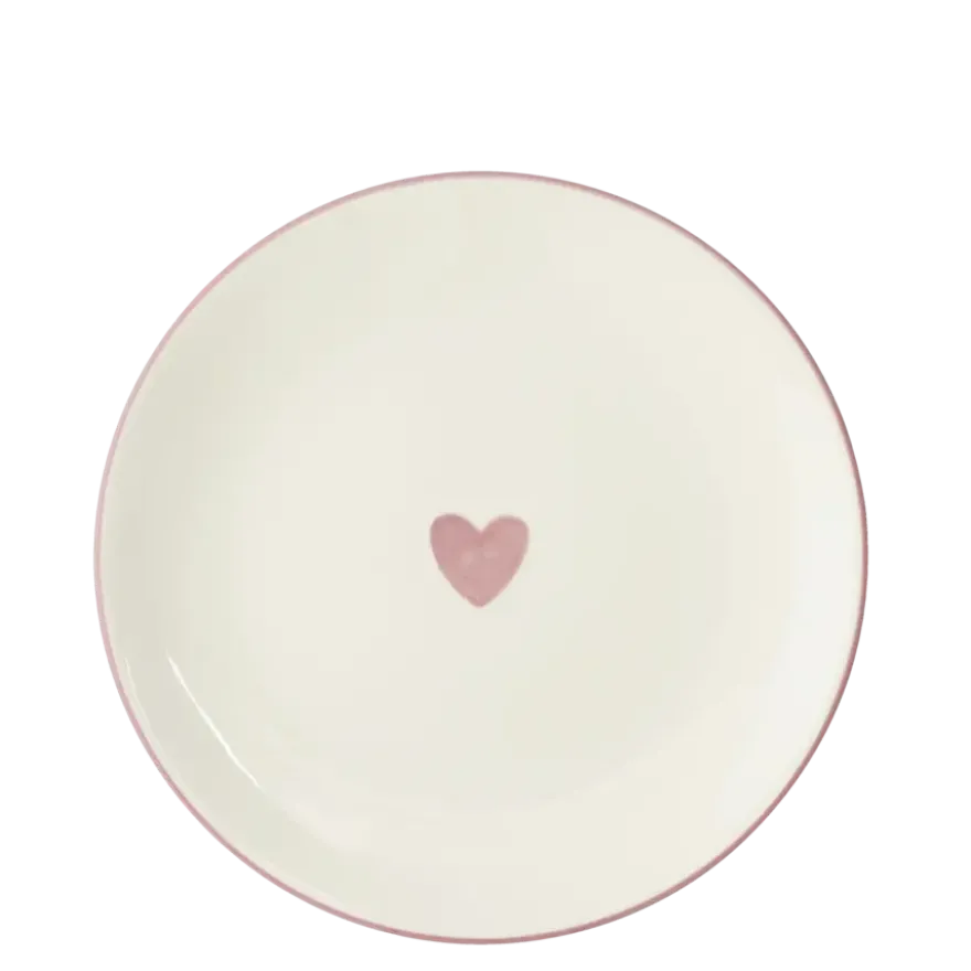 Bord hart roze - h1,5xd20,5cm