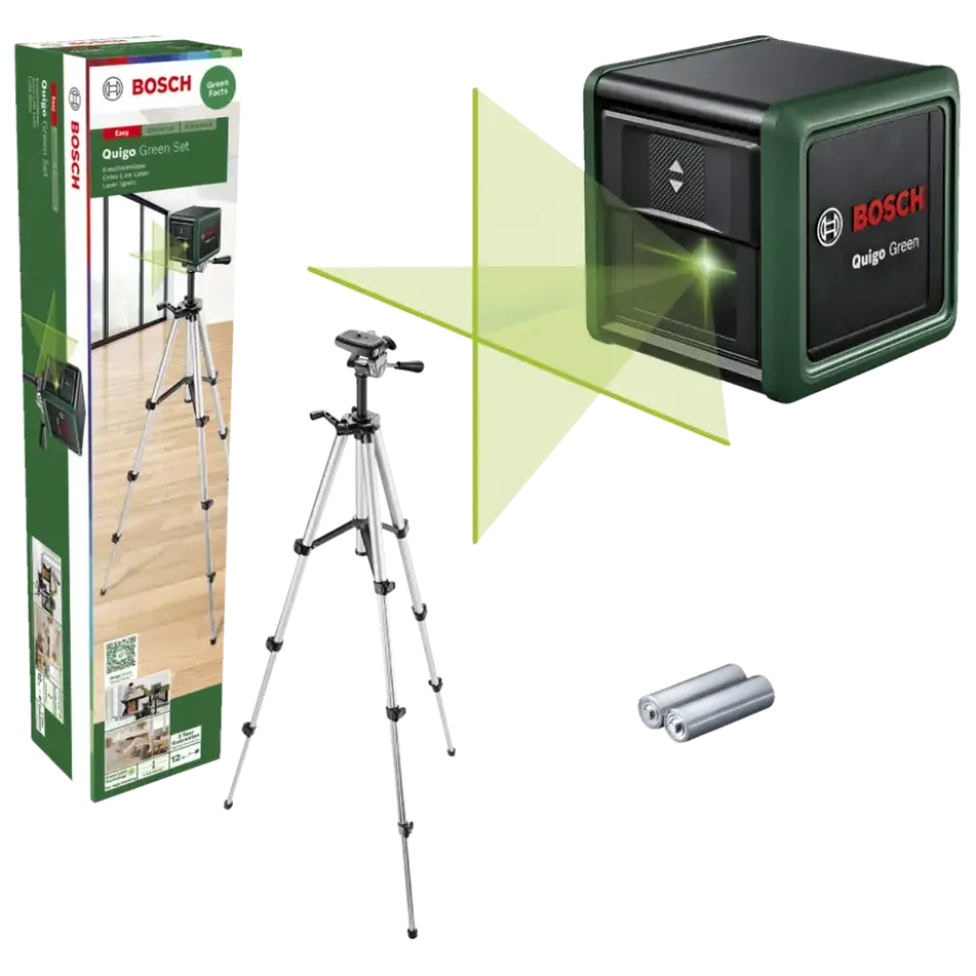 Bosch kruislijnlaser Quigo Green incl. statief