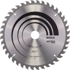 Bosch cirkelzaagblad Optiline voor hout 40 tanden - 254 x 30 x 2,8 mm