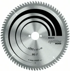 Bosch cirkelzaagblad Optiline voor hout 60 tanden - 254 x 30 x 2,8 mm