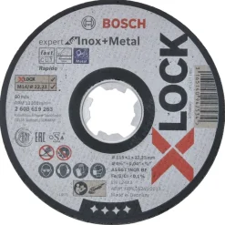 Bosch Expert doorslijpschijf X-Lock 115x1x22 mm inox en metaal recht