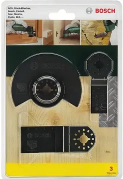 Bosch Starlock multitool accessoires - universele set voor hout en metaal - 3-delig