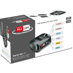 Bosch 18V accu 2,5Ah + lader voor het 'Power for All' accuplatform van Bosch, Gardena en o.a. Gloria