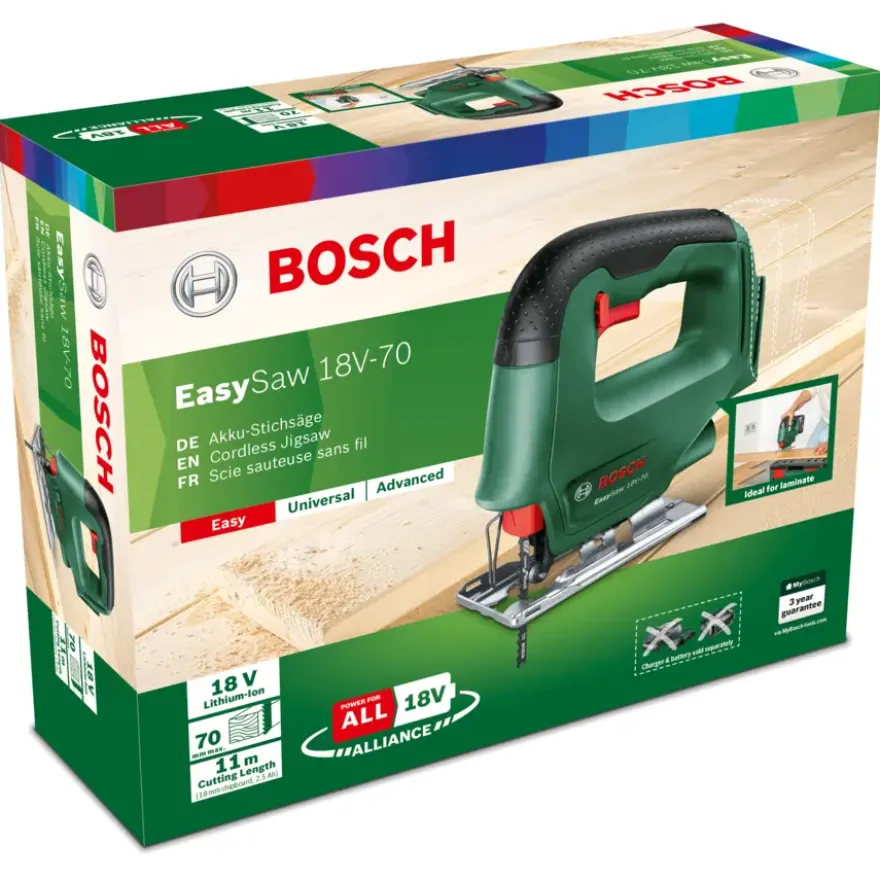 Bosch 18V decoupeerzaag EasySaw 70mm (zonder accu)