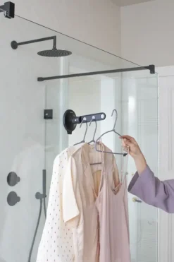 Brabantia kledinghaak inklapbaar zwart 3 hangers