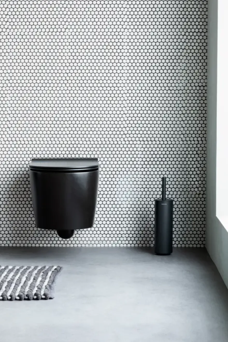 Brabantia MindSet WC Borstel met houder - Siliconen - Mineral Infinite Grey