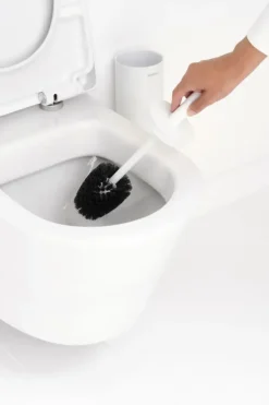 Brabantia MindSet WC Borstel met houder - Siliconen - Mineral Fresh White
