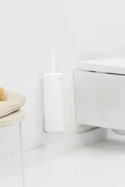 Brabantia MindSet WC Borstel met houder - Siliconen - Mineral Fresh White