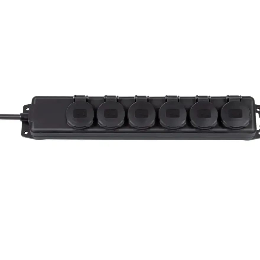 Brennenstuhl Contactdoos met Deksel IP44 6-voudig 2 Meter