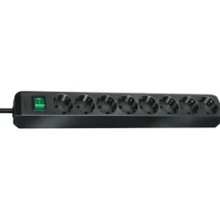 Brennenstuhl Eco-Line Stekkerdoos 8-voudig Zwart 3 Meter