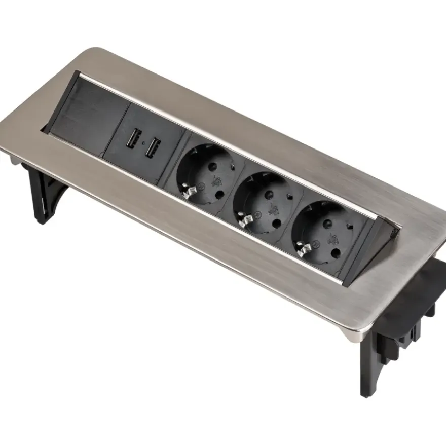 Brennenstuhl Indesk Power tafelstekkerdoos met USB-lader