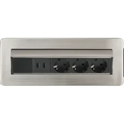 Brennenstuhl Indesk Power tafelstekkerdoos met USB-lader