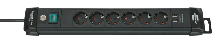 Brennenstuhl Premium-Line Stekkerdoos 6-voudig + 2 USB 3 Meter