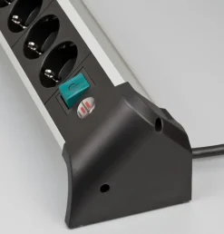 Brennenstuhl Stekkerdoos met schakelaar en USB 4-voudig zwart/grijs 1,8 meter snoer