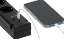 Brennenstuhl Stekkerdoos 5-voudig + 2 USB-C 3 Meter Zwart